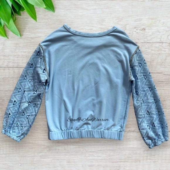 Boston Proper blue 2PC embellished top + jogger lounge set *shop@iamwarrior - Picture 6 of 15